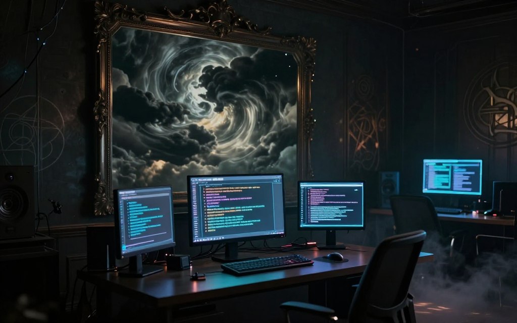 advanced AI prompts for dark atmospheric art